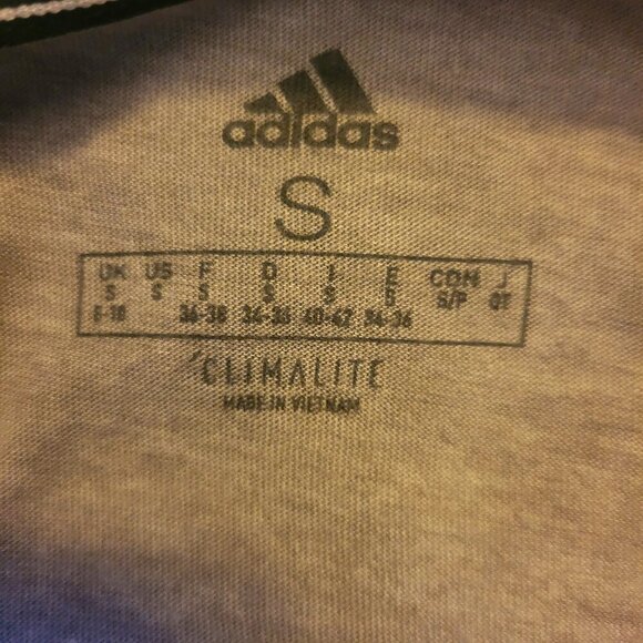 ADIDAS WOMEN'S CLIMALITE JERSEY HOODIE - LT GRAY - SIZE S - Picture 4 of 6